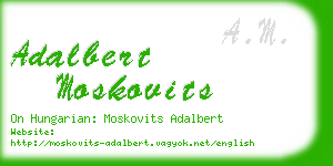 adalbert moskovits business card